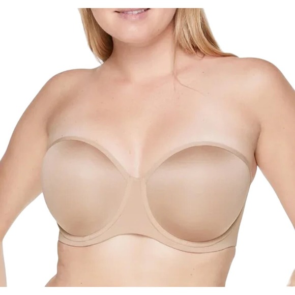 ThirdLove Other - Thirdlove 24/7 Classic Strapless Bra 32D1/2 Tan Nude Taupe Memory Foam Padded